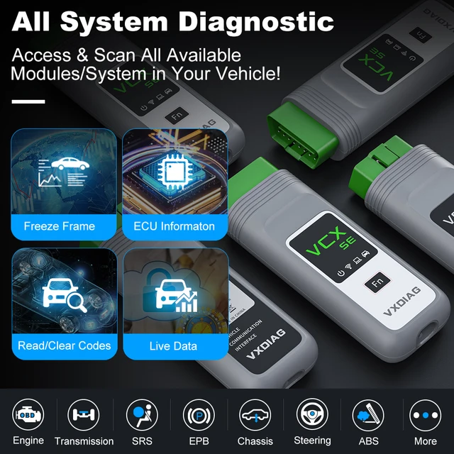 VXDIAG VCX SE For JLR DoIP Car OBD2 Scanner Diagnostic Tool ECU Coding J2534 Programming for Jaguar Land Rover Pathfinder SDD 3