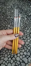 Juego de Herramientas de manicura, trazador de líneas de pintura, brochas de dibujo de flores, lápiz para dibujar pétalos, Gel UV para arte de uñas superior redondo de Metal, 3 uds.