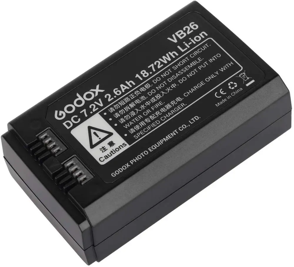 

Godox VB26 DC 7.2V 2600mAh Lithium Battery Power Pack for Godox V1-C/N/S/O/F Flash