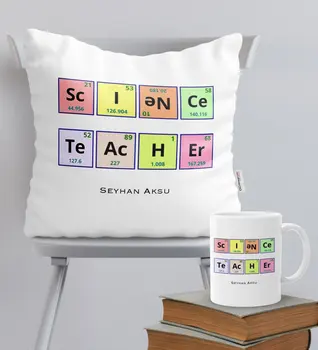 

Personalized Science Science Teacher Themed Pillow Mug Set-3