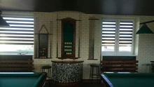 Billar Pool Snooker mesa de pared de montaje profesional 6 palos de Taco de madera sólida estante titular