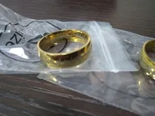 Anillo de boda para hombre, de acero inoxidable, Color dorado/Blanco/negro