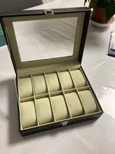 Caja de almacenamiento de reloj de cuero PU para hombre, organizador mecánico con 2/6/10/12 ranuras, expositor de relojes, Cajas de Regalo de joyería