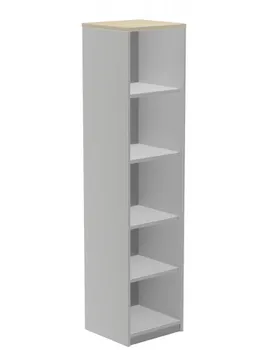 

WARDROBE ROCADA 4 SHELVES COLOR ALUMINUM/BEECH 195x45x45 CM