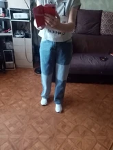 Iamhotty-Vaqueros rectos de retales para mujer, ropa de calle desgastada Vintage de cintura alta para novios, Mom y2k, 2020