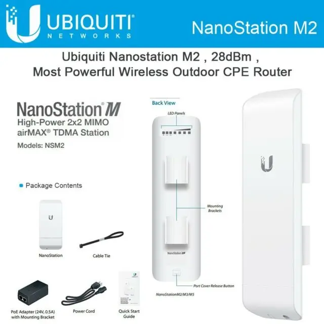 Ubiquiti NanoStation M2 NSM2, Indoor 