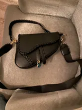 Bolsa de sillín para mujer, Asa de un hombro, tendencia informal, cierre de cerrojo, Material PU con cremallera, bolso de adorno con cierre interior de poliéster, novedad de 2020