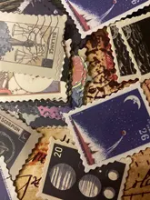 46 unids/pack Retro Museo filatélico serie cuarderno de recortes con pegatinas decorativas palo etiqueta álbum diario papelería pegatina de sello