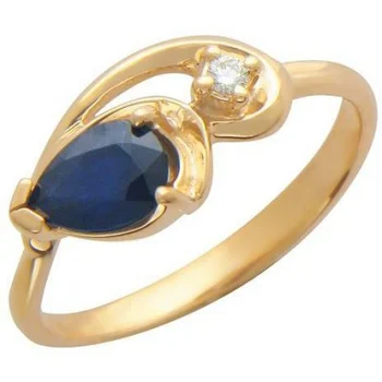

Esthete ring with sapphire and red gold diamond
