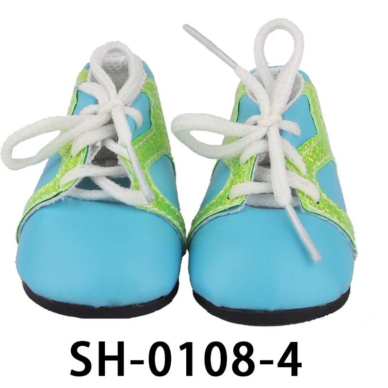 7cm Leather Doll Shoes For 18 Inch American Doll Boots Accessories Lacing Sneakers For 43cm Baby New Born& OG,Russia Girl Dolls