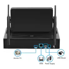 NVR все-в-одном система наблюдения 4 камеры жесткий диск 1TБ, wi-fi сигнализация предупреждение движения