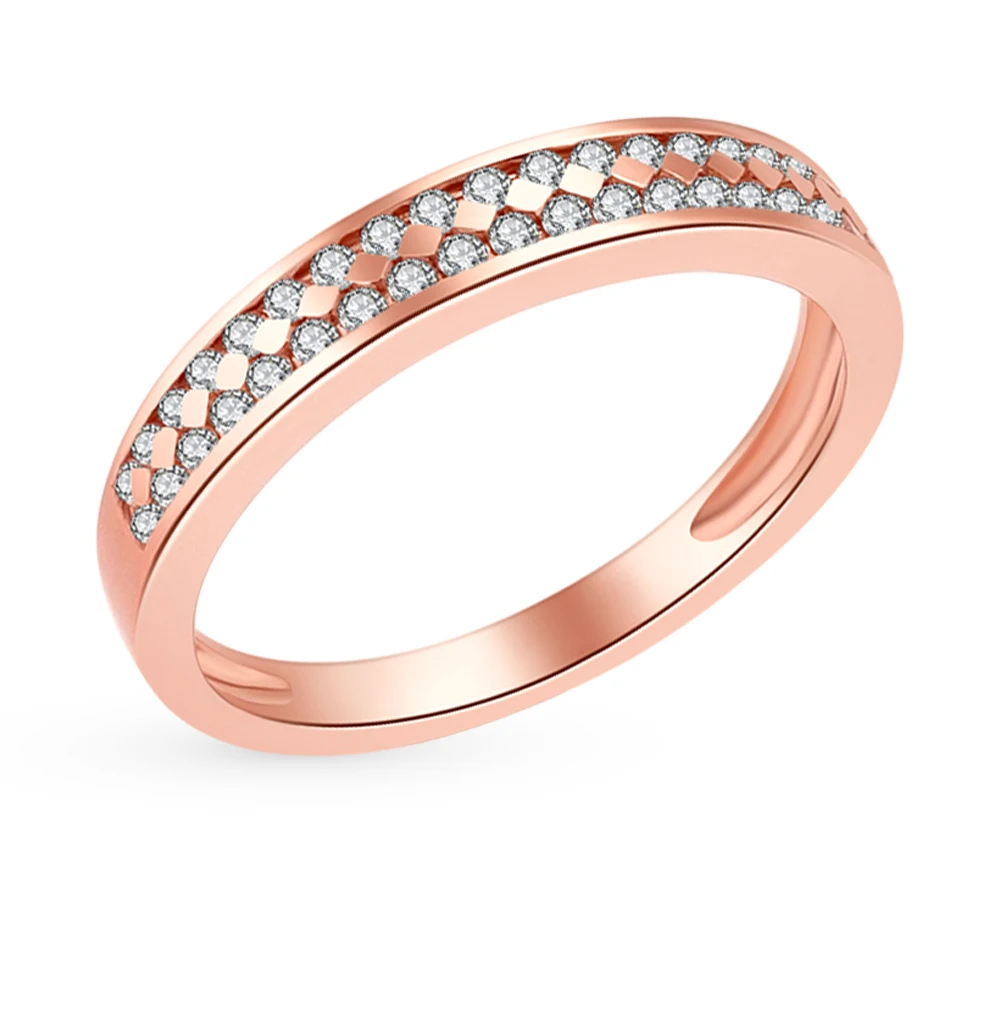 Золотое кольцо с бриллиантами SUNLIGHT проба 585