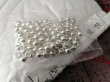 Lote de cuentas espaciadoras CCB de agujero grande para la fabricación de joyas, accesorios para manualidades, color dorado y plateado, diámetro de 4, 6, 8, 10 y 12mm, 30 a 100 unidades