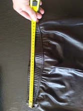 Fitness Leggings Push-Up-Light Faux-Leather Black Sexy High-Waist Plus-Size Women Casual