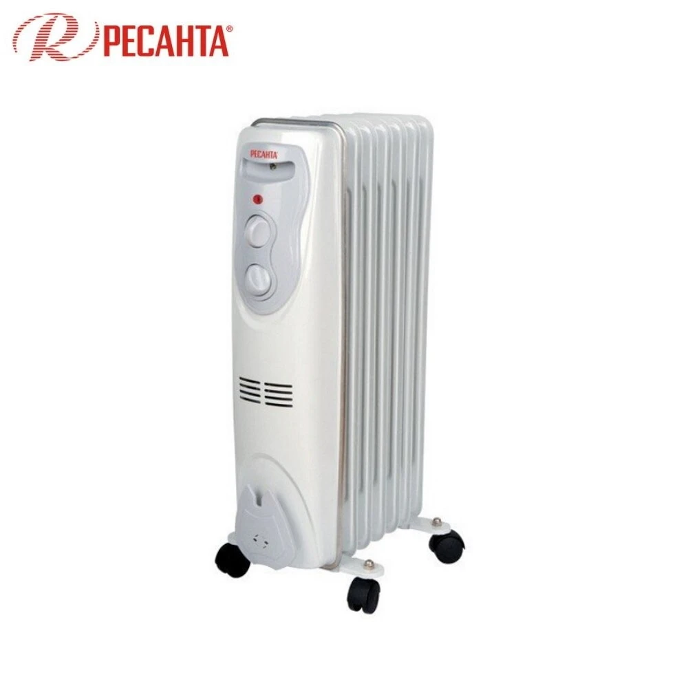 ^Cheap Oil cooler Resanta ОМ-7Н 67/3/7 1500 W Oil heater Heater for home Heating home Heaters warmers mini Household appliances for home