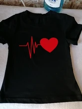 Camiseta a juego con latido del corazón para madre e hija, ropa de Navidad para madre, padre, niño