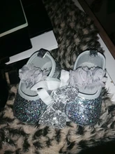 Ma & Baby-zapatos de princesa para bebés recién nacidos de 0 a 18 meses, con lentejuelas y lazo, para primeros pasos y diadema