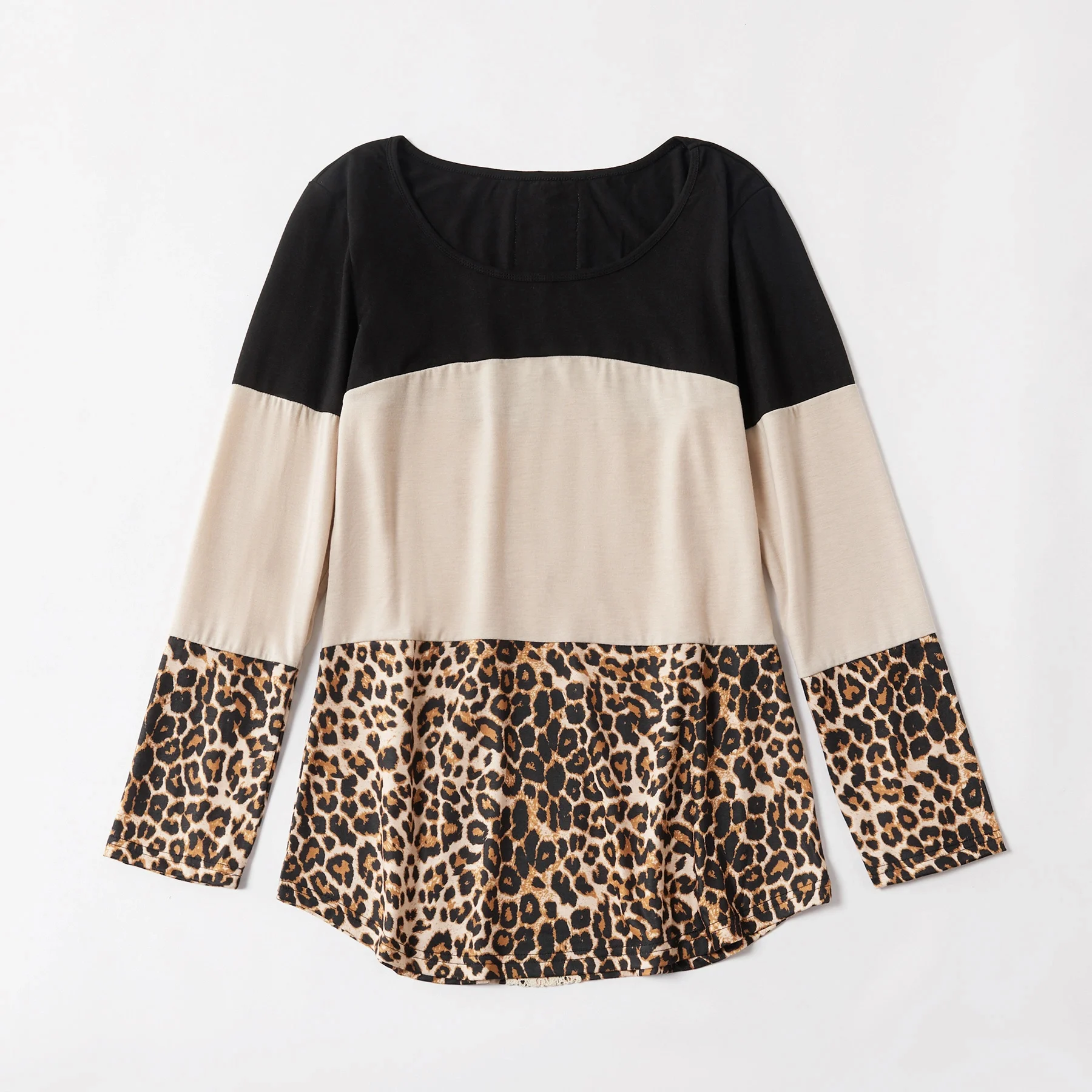 Spring and Autumn Stylish Leopard Color Matching Long Sleeve Shirts for Mom and Me Family Look Tops PatPat matching tshirts,matching outfit
