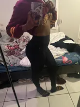 Invierno cálido de talla grande Leggins Color sólido terciopelo de las mujeres mallas de cintura alta elástico negro dropshipping. Exclusivo.