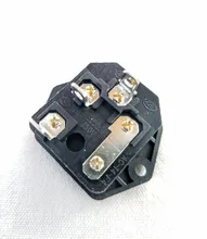 IEC320 C14 eléctrico CA zócalo 3 pin rojo LED 250V interruptor basculante 10A fusible mujer entrada macho conector de clavija 2 enchufe con pines de montaje