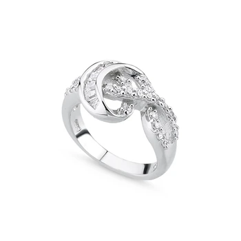 

Silver 925 Sterling Zircon Baguette Cubic Zirconia Ring