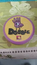 Clásico Dobble 55 lugar que Dobble lugar tarjeta juego juguete caja de hierro puerto IR de Camping Hip niños Juego regalo básicos versión en inglés