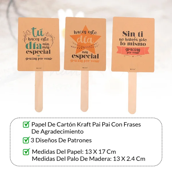 Pai Pai Kraft "Gracias Por Esser"-Dettagli, Regali E Regali Per Bodas, Baratos Baratos Originales Invitados