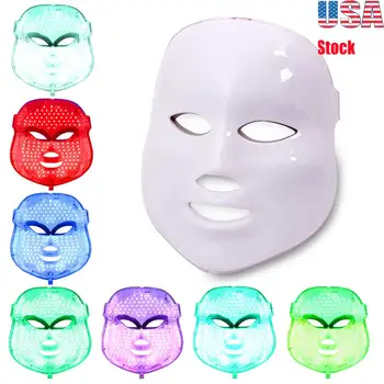 

LED Photon Mask Skin Rejuvenation Wrinkle Acne Removal Anti-aging PDT Relaxation Of Skin Facial Lifting Device US FREE SHIPPING