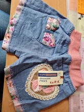 Pantalones cortos de vaquero con cintura elástica para niñas, bermuda femenina de princesa con estampado de flores a la moda para verano