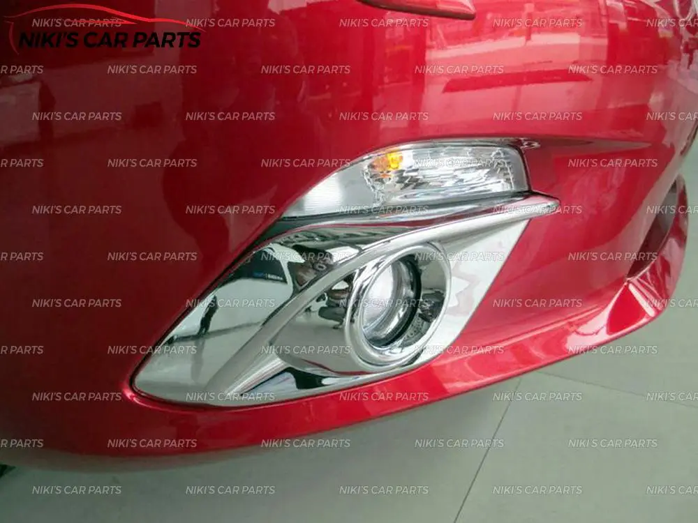 Накладки на передние противотуманные фары для Mazda 3- ABS пластик хром 1 комплект/2 шт. литье украшение Тюнинг Автомобиля