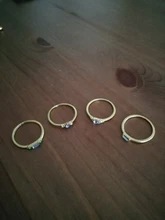 IPARAM-Conjunto de 4 anillos de circonita de cristal para mujer, juego de anillos de oro 2020, set de anillos de compromiso bohemios vintage para mujer, joyería para fiesta