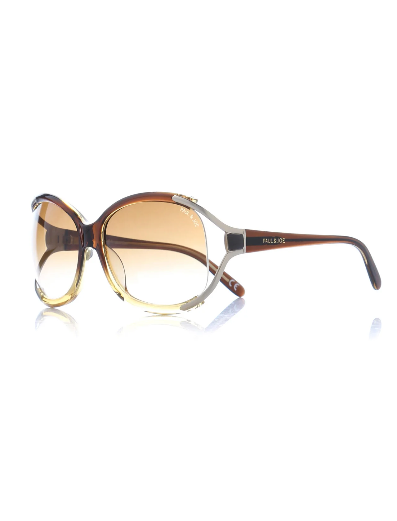 

Women's sunglasses pj jade 01 br65 bone Brown organic square square 60-17-120 paul / joe