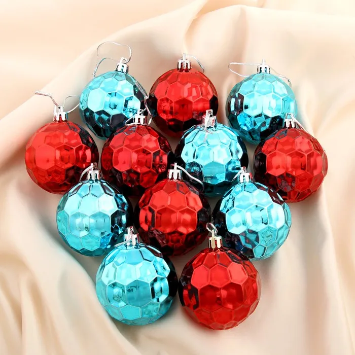 A set of balls plastic D-6 cm 12 PCs mirror face Mix | Дом и сад