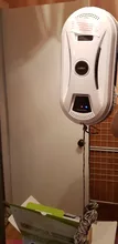 Robot limpiador de ventanas con pulverizador de agua inteligente para el hogar, herramienta de limpieza de pared de azulejos de vidrio con Control remoto y un botón