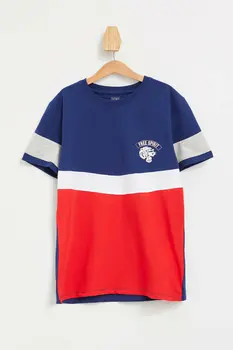 

DeFacto Fashion Boy O-neck Short Sleeve T-Shirt Boys Casual Striped Loose Sport Tops Kids Comfort Summer - K7026A619SM