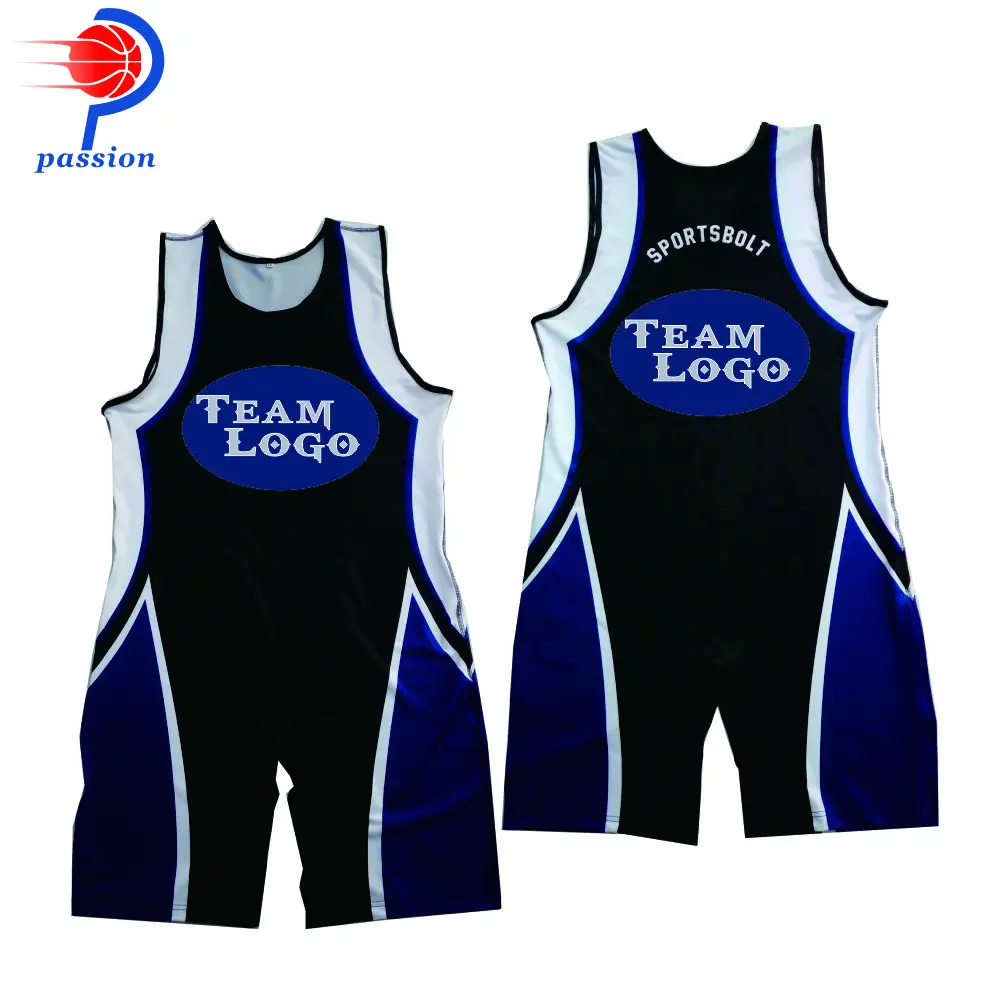 Factory Price Custom Sublimated Printing Spendex Wrestling Uniforms With Logos |