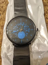 CRRJU-Reloj de pulsera con correa de malla delgada para hombre, cronógrafo de moda, color azul, Retro, con flores huecas, informal, resistente al agua, 2021
