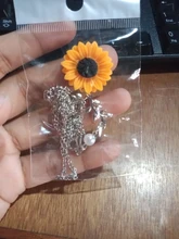 Jisensp-collar de girasol con ramas de hojas para mujer, accesorios de fiesta, regalo de joyería