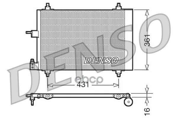 Конденсатор, Кондиционер Denso арт. DCN07009