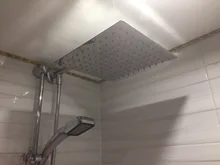 Rainfall Showerhead Stainless-Steel Rozin Hose Ultrathin Brass Chrome 8-15-59-Wall-Mounted