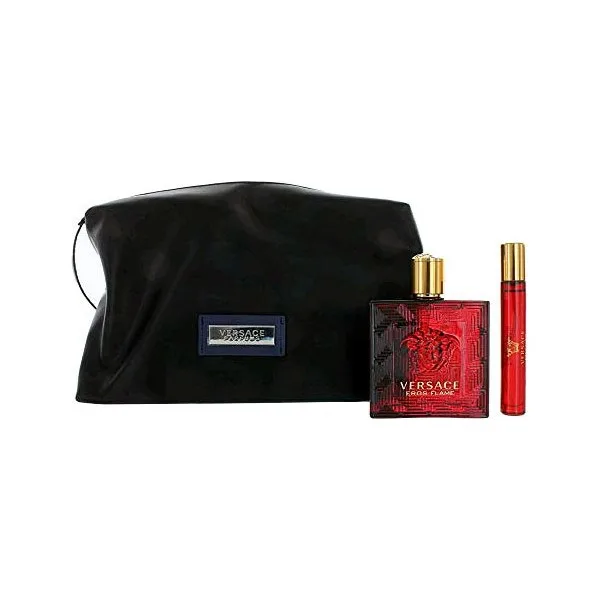 Мужской парфюмерный набор Eros Flame Versace EDP(3 шт