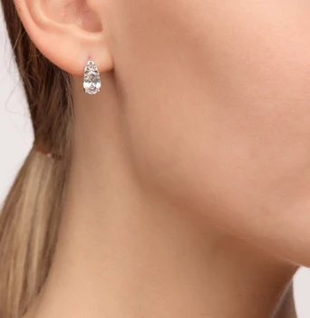 

Silver earrings with cubic zirconia sunlight sample 925