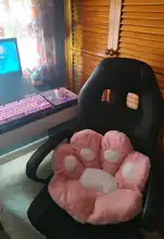 Cojín de felpa con forma de pata de oso y gato para niños, cojín de 2 tamaños para suelo de interior, sofá de peluche, almohada decorativa de animales de colores, regalo para adultos