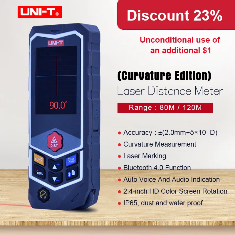 Digital Laser Distance Meter Uni-t Lm80d Pro/lm120d Pro Laser Range ...