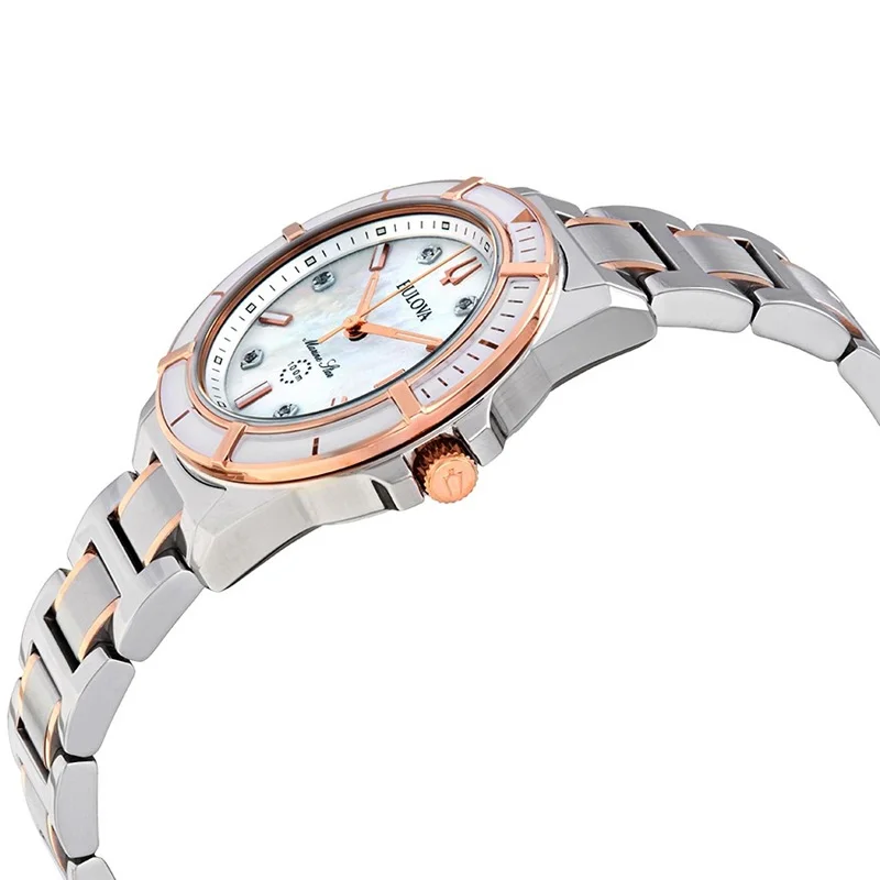 Наручные часы Bulova 98P187 женские кварцевые на биколорном браслете|Женские часы| |