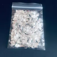 200 unids / lote, cierres de cala, tapas de extremo de cordón, cinta de cuerda, Clip de cuero, punta, conectores de cuentas de engarzado para bricolaje, suministros para hacer joyas