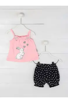 

Pink Summer Girl Child Shorts Suit