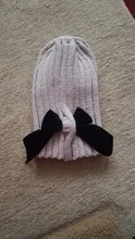 Hat Cap Bonnet Baby Beanie Knitted Winter Child Enfant Autumn Warm Solid Big-Bows Muts