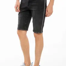 DeFacto мужские летние крутые черные джинсовые короткие подходят средней талией короткие джинсы деним бермуды K0286AZ18HSNM40-K0286AZ18HS