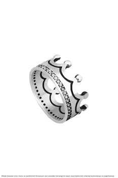 

Queen Crown Womens Silver Wedding Ring